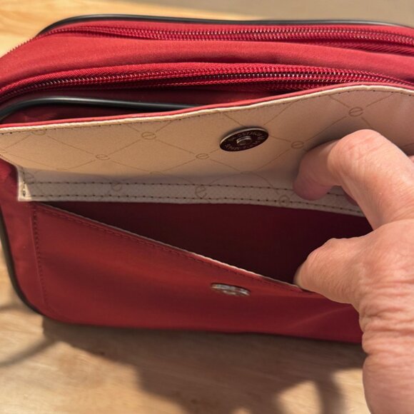 NWT JILL-E DESIGNS RED leather CAMERA SHOULDER Photography Compact System BAG - Picture 7 of 16